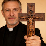 Bgcopper Holy Trinity Crucifix Wood Decor