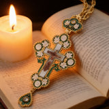 Orthodox Sacred Jesus Crucifix: A Rich Tapestry of Faith - side view
