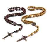 Handmade Christian St. Benedict Cross Rosary - BGCOPPER