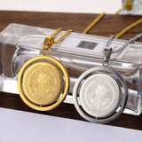 Saint Benedict Medal Rotatable Pendant - BGCOPPER