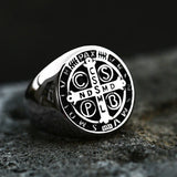 Saint Benedict Medal Stainless Steel Ring - BGCOPPER
