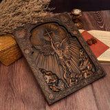 Bgcopper Archangel Michael Square Wooden Icon Religious Gifts - Best Wood Carving Wall Decor - BGCOPPER