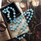 Aqua Blue Rosary - Luminous - BGCOPPER