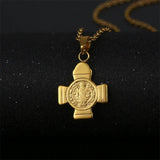 Saint Benedict Medal Cross Necklace - BGCOPPER