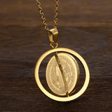 Saint Benedict Medal Rotatable Pendant - BGCOPPER