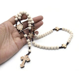 Bgcopper White Handmade Wood Rosary - BGCOPPER