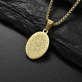 St.Christopher Pendant Necklace - Patron saint of travelers - BGCOPPER