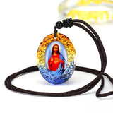 Colored Glaze Necklace - Faith is pure as crystal - BGCOPPER