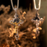 St. Benedict Exorcism Cross Necklace - Bless you and your family - BGCOPPER