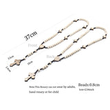 Bgcopper White Handmade Wood Rosary - BGCOPPER