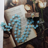 Aqua Blue Rosary - Luminous - BGCOPPER