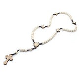 Bgcopper White Handmade Wood Rosary - BGCOPPER
