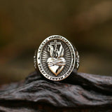Sacred Heart Medallion Ring - BGCOPPER