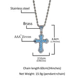 Stunning Diamond-Set Titanium Cross Necklace - BGCOPPER