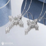 S925 Moissanite 50 Points D Color Cross Necklace-Christmas Gift - BGCOPPER