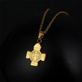 Saint Benedict Medal Cross Necklace - BGCOPPER