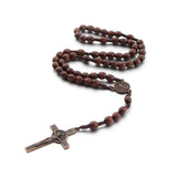 Handmade Christian St. Benedict Cross Rosary - BGCOPPER