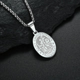 St.Christopher Pendant Necklace - Patron saint of travelers - BGCOPPER
