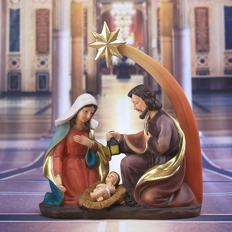 Christian Product Nativity Set Paintable Resin Figurines Nativity