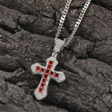 Stunning Diamond-Set Titanium Cross Necklace - BGCOPPER