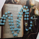 Aqua Blue Rosary - Luminous - BGCOPPER