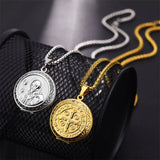 Saint Benedict Medal Photo Locket Necklace - Baptism Gift - BGCOPPER