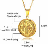 Saint Benedict Medal Photo Locket Necklace - BGCOPPER