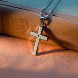 Stainless Steel Lord's Prayer Cross Necklace - BGCOPPER