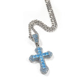 Stunning Diamond-Set Titanium Cross Necklace - BGCOPPER