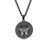 ST.Michael Archangel Wings Round Necklace - BGCOPPER