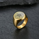 Vintage Titanium Seven Archangel Signet Ring - Amulet Against Evil Eyes, Curses, Spells - BGCOPPER