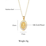 Saint Benedict Medal Nacre Pendant - BGCOPPER