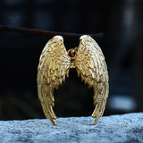 Vintage Stainless Steel Angel Wings Pendant - BGCOPPER