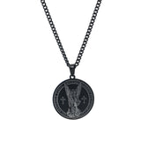ST.Michael Archangel Stainless Steel Round Necklace - BGCOPPER