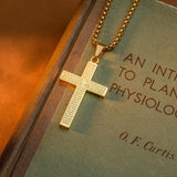 Stainless Steel Lord's Prayer Cross Necklace - BGCOPPER