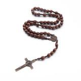 Handmade Christian St. Benedict Cross Rosary - BGCOPPER