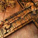 BGCOPPER Savior Jesus Cross - Carved from Natural Wood - BGCOPPER