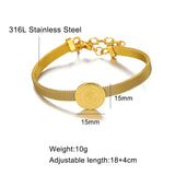 Saint Benedict Medal 18K Gold Plated Bracelet - Adjustable Size - BGCOPPER