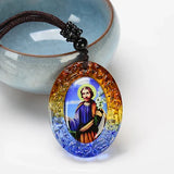 Colored Glaze Necklace - Faith is pure as crystal - BGCOPPER