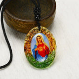 Colored Glaze Necklace - Faith is pure as crystal - BGCOPPER