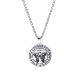 ST.Michael Archangel Wings Round Necklace - BGCOPPER