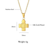 Saint Benedict Medal Cross Necklace - BGCOPPER