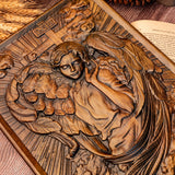 Archangel Chamuel wood carving -Angel of Peaceful Relationships - BGCOPPER