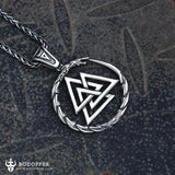 VALKNUT STAINLESS STEEL VIKING PENDANT - BGCOPPER