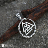 VALKNUT STAINLESS STEEL VIKING PENDANT - BGCOPPER