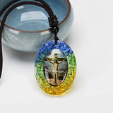 Colored Glaze Necklace - Faith is pure as crystal - BGCOPPER