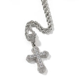 Stunning Diamond-Set Titanium Cross Necklace - BGCOPPER