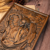 Archangel Chamuel wood carving -Angel of Peaceful Relationships - BGCOPPER