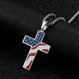 GOD BLESS AMERICA-AMERICAN FLAG CRUCIFIX - BGCOPPER