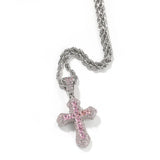Stunning Diamond-Set Titanium Cross Necklace - BGCOPPER